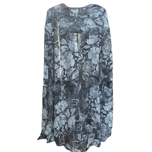 NWT Da-Nang 100% Silk Button Up Sheer Top XS - Picture 2 of 5